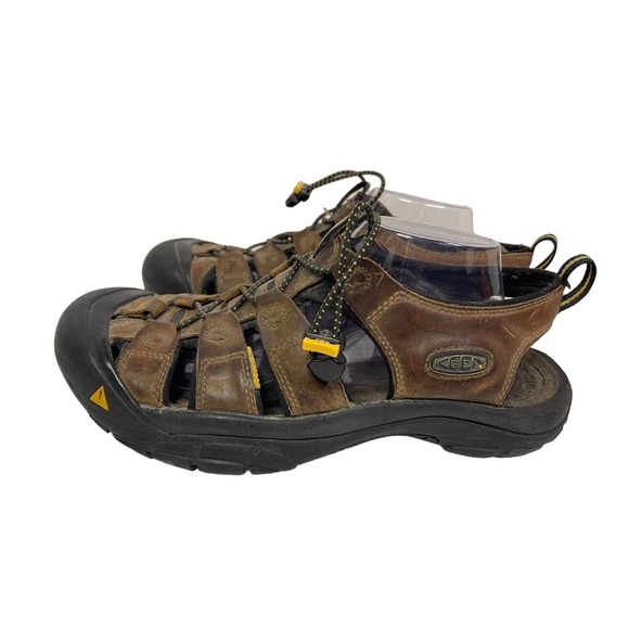 KEEN Newport Sandals Men’s Size 10.5 Brown Leather Waterproof Outdoor Hiking - Picture 1 of 8
